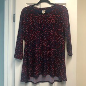Anne Klein High Low 3/4 Sleeve Top